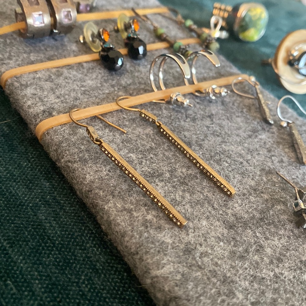 Vintage earrings and rings lot-J Crew earrings